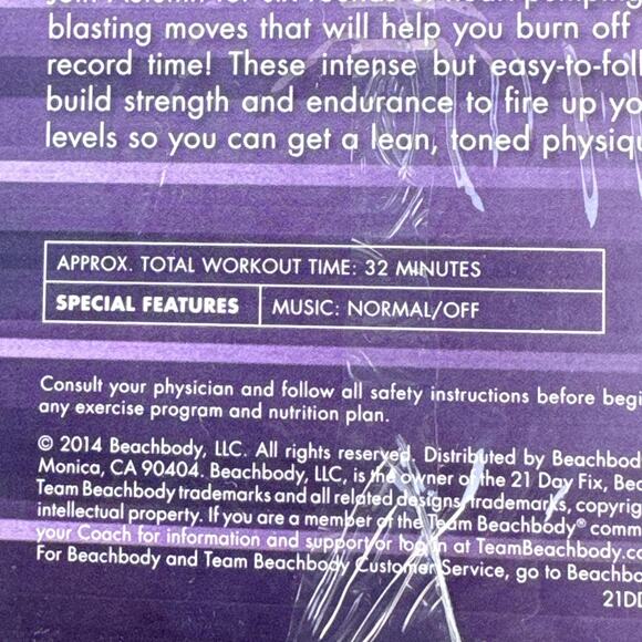 21 Day Fix Plyo Fix Beachbody Fat-Blasting Cardio Workout DVD New Sealed 2014 - Picture 5 of 6